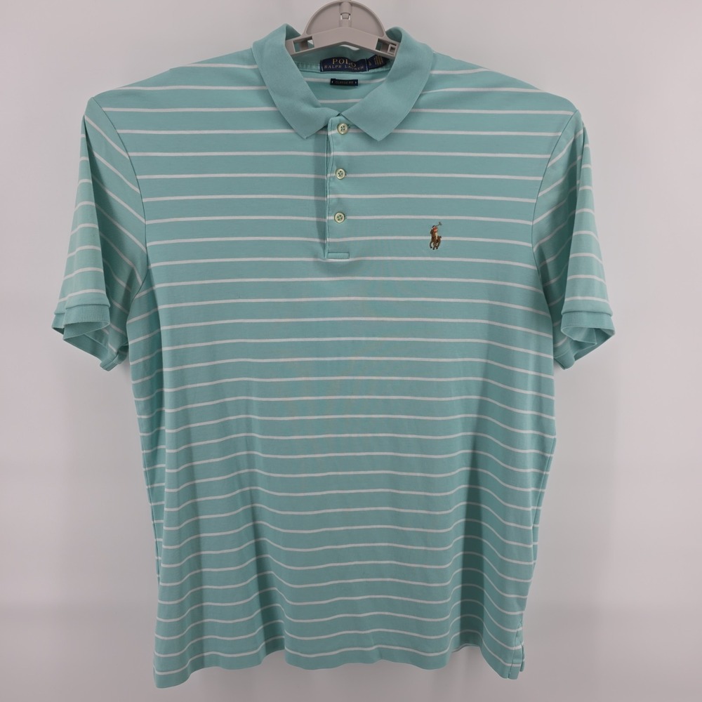 Polo Ralph Lauren Classic Fit Auqua/White Size L
